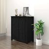 vidaXL sk&aelig;nk 70x35x80 cm massivt fyrretr&aelig; sort