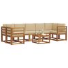 vidaXL Udend&oslash;rs sofagruppe med pude 8 pcs Naturlig og Beige