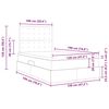 vidaXL Seng med opbevaring og LED med LED Sort 120 x 190 cm Faux l&aelig;der