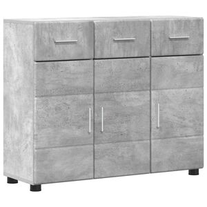 vidaXL Sideboard FLORIN 88,5 x 30,5 x 73 cm Beton Gr&aring; Konstrueret tr&aelig;