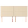 vidaXL sengegavl cremefarvet 200x5x118/128 cm stof
