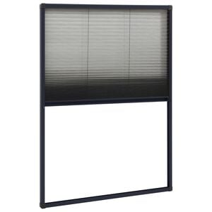 vidaXL plisseret insektnet til vinduer 80x120 cm aluminium antracitgr&aring;