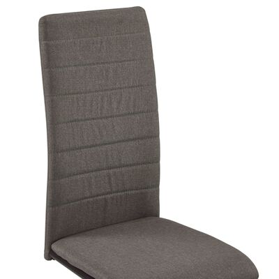 vidaXL spisebordsstole med cantilever 2 stk. stof gråbrun