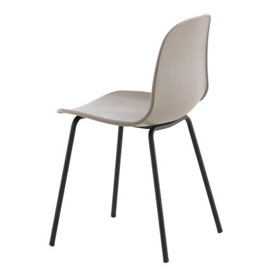 Venture Home spisebordsstole 2 stk. Arctic plastik sort og khakifarvet