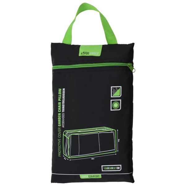 ProGarden overtr&aelig;k til udend&oslash;rs stolehynde 130x32x50 cm sort