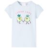 vidaXL T-shirt til b&oslash;rn str. 140 lysebl&aring;