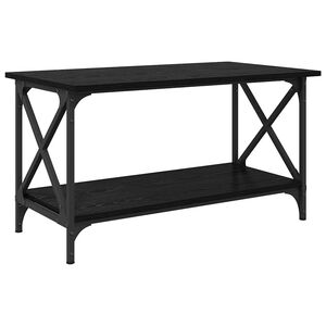vidaXL Sofabord Sort eg 80 x 45 x 45.5 cm Konstrueret tr&aelig;
