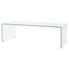 vidaXL sofabord 98x45x30 cm h&aelig;rdet glas transparent