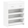 vidaXL Sko skab med skuffe Hvid 73,5 x 36 x 92 cm Konstrueret tr&aelig;