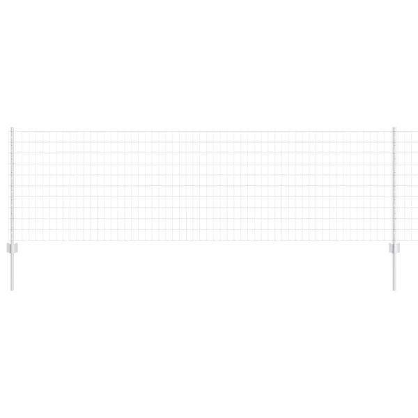 vidaXL Hegn med post S&oslash;lv 0,8 x 10 m St&aring;l