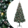 vidaXL Kunstigt juletr&aelig; med stativ Gr&oslash;n 240 cm PVC og St&aring;l og Plastik