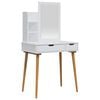 vidaXL Makeupbord S&aelig;t FAUSKE 3 stk. Hvid 76 x 50 x 143 cm