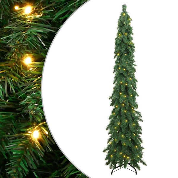 vidaXL kunstigt juletræ med 100 LED'er 180 cm