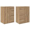 vidaXL Sideboards CORONA 2 stk. Artisan Egetr&aelig; 59 x 39 x 80 cm