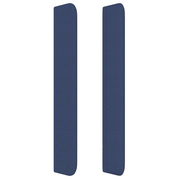 vidaXL sengegavl med kanter 93x16x118/128 cm stof bl&aring;