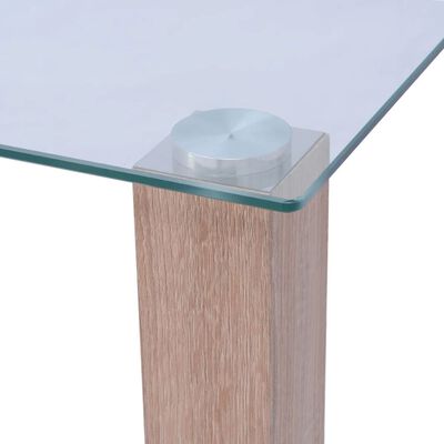 vidaXL spisebord i glas, 120x60x75 cm
