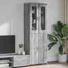 vidaXL Highboard FLORIN Gr&aring; Sonoma 60 x 35 x 182 cm Konstrueret tr&aelig;