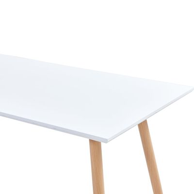 vidaXL spisebord 120 x 60 x 74 cm hvid og egetræsfarve