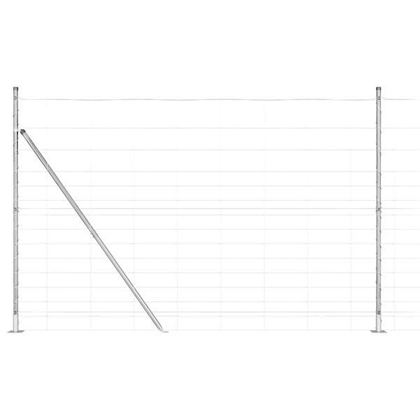 vidaXL Hegnspæl Galvaniseret 50 x 1,6 m Stål