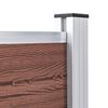 vidaXL havehegn 699 x 106 cm WPC brun