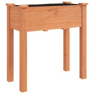 vidaXL plantekasse med foring 71x37x76 cm massivt fyrretr&aelig; brun
