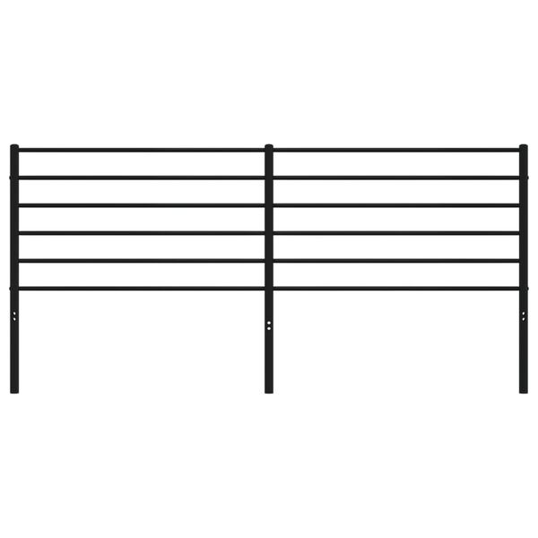 vidaXL sengegavl 200 cm metal sort