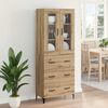 vidaXL Highboard Artisan Egetr&aelig; 69,5 x 34 x 180 cm Konstrueret tr&aelig;