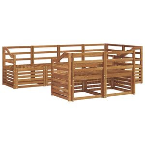 vidaXL Udend&oslash;rs sofagruppe 7 stk. Naturfarvet Polyester