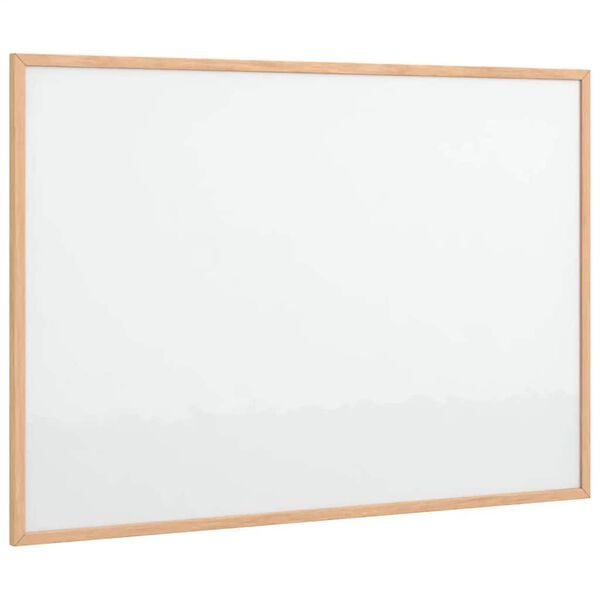 vidaXL magnetisk whiteboardtavle med ramme i massivt fyrretr&aelig; 80x55 cm