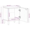 vidaXL sengebord 40x33x46 cm massivt mangotr&aelig; sort