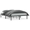 vidaXL sengeramme 140x190 cm metal sort
