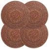 vidaXL S&oslash;gr&aelig;s bordsk&aring;nere 4 stk. Brun 100% S&oslash;gr&aelig;s