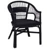 vidaXL Staplestol Sort 60 x 60 x 81 cm Rattan