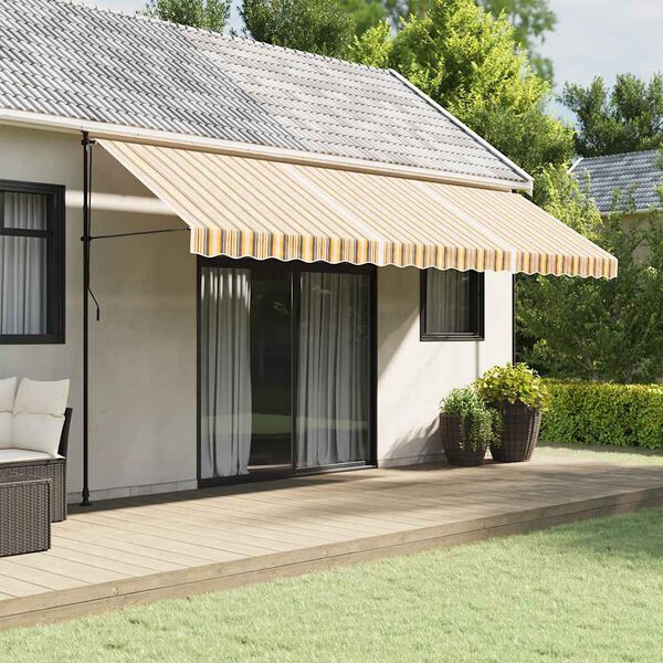 vidaXL markisedug 5x3,5 m stribet flerfarvet