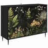 vidaXL Sideboard RHENEN Sort eg 102 x 33 x 76 cm Konstrueret tr&aelig;