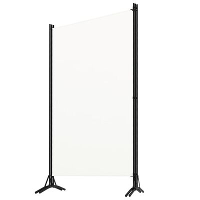 vidaXL 3-panels rumdeler 260x180 cm stof hvid