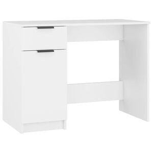 vidaXL skrivebord 100x50x75 cm konstrueret tr&aelig; hvid