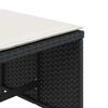 vidaXL spisebordss&aelig;t til haven 5 dele med hynder polyrattan sort