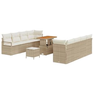 vidaXL Havesofa S&aelig;t 11 stk. 10-personers Beige og creme