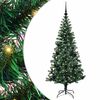 vidaXL Kunstig Forbelyst Juletr&aelig; med stativ Gr&oslash;n 150 cm PVC og metal
