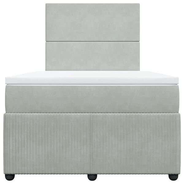 vidaXL kontinentalseng 120x200 cm fl&oslash;jl lysegr&aring;