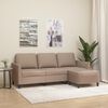 vidaXL 3-personers sofa med fodskammel 180 cm kunstl&aelig;der cappuccino