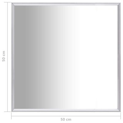 vidaXL spejl 50x50 cm sølvfarvet