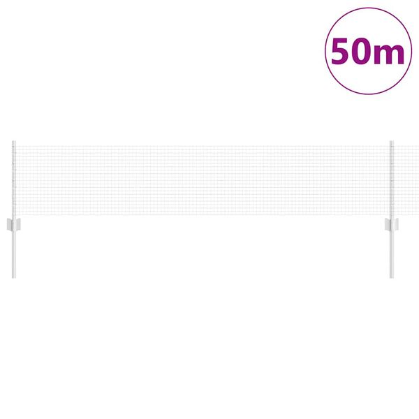 vidaXL Hegn med post S&oslash;lv 0,4 x 50 m St&aring;l