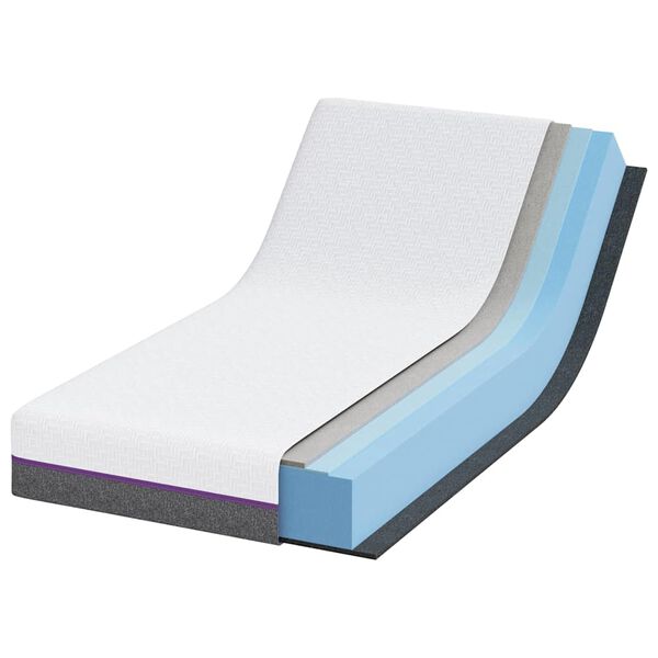 vidaXL Madras Hvid og Gr&aring; 80 x 160 cm Jacquard stof