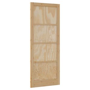 vidaXL Indvendig D&oslash;r Naturfarvet 83 x 232 cm Krydsfin&eacute;r