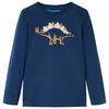 Lang&aelig;rmet T-shirt til b&oslash;rn str. 104 marinebl&aring;
