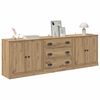 vidaXL Sideboards med skuffe 3 pcs Gammelt tr&aelig; 70 x 35,5 x 67,5 cm