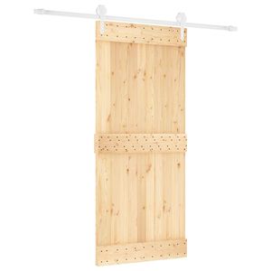 vidaXL Skyded&oslash;r 90 x 210 cm Massivt Fyrretr&aelig; (Ubehandlet)