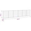 vidaXL gabionv&aelig;g med d&aelig;ksler 300x30x100 cm galvaniseret st&aring;l